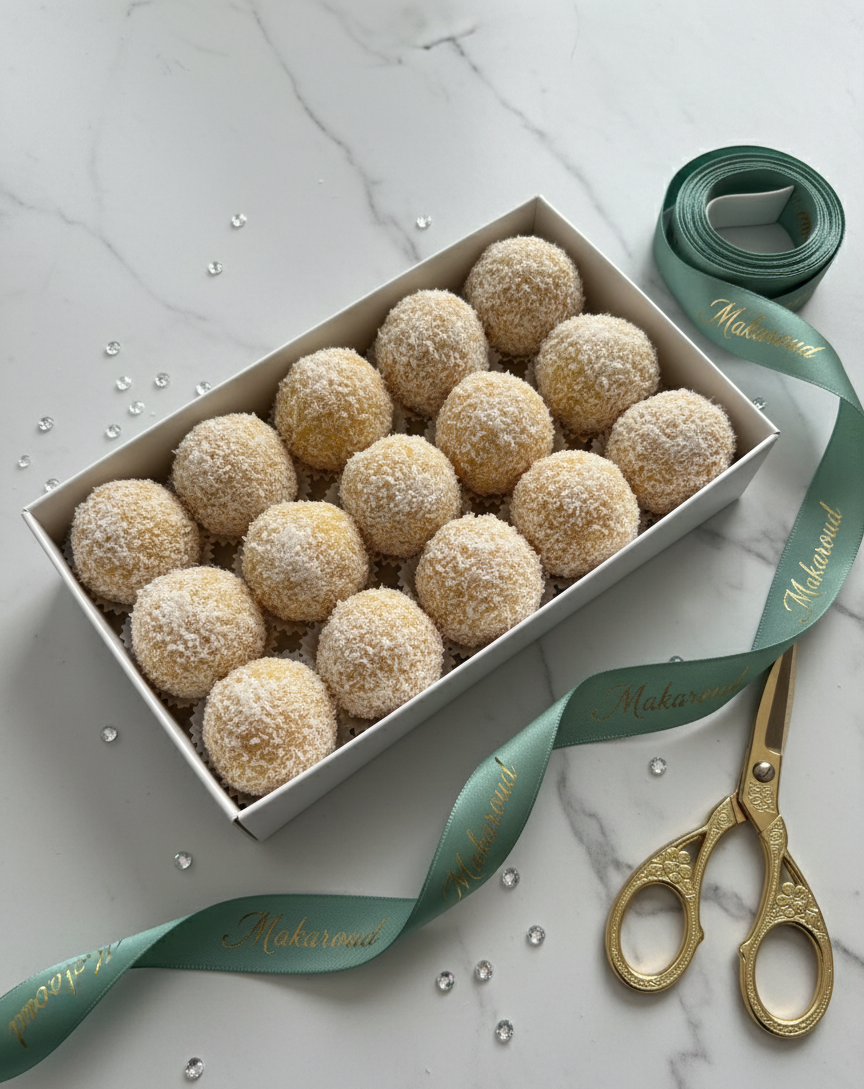 boules de coco à la confiture d'abricot algérien